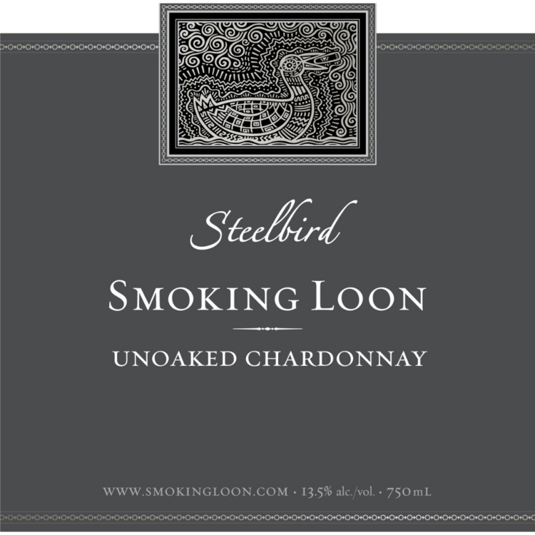 Smoking Loon Chardonnay Unoaked Steelbird California - 750ML - Front Label