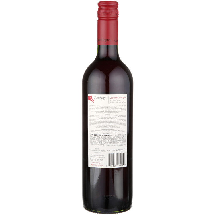 Gato Negro Cabernet Sauvignon Central Valley - 750ML - Back