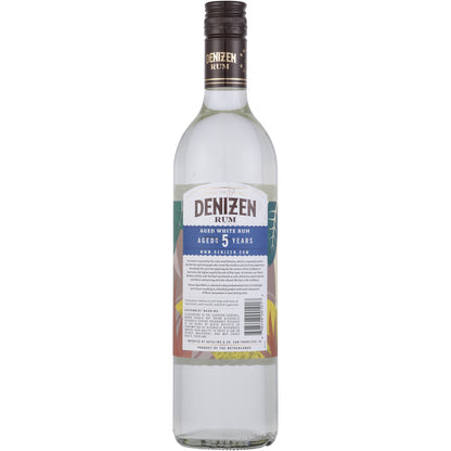 Denizen Small Batch Aged White Rum 3 Yr 80 - 750ML - Back