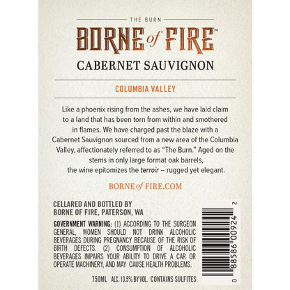 Borne Of Fire Cabernet Sauvignon The Burn Columbia Valley - 750ML - Back Label
