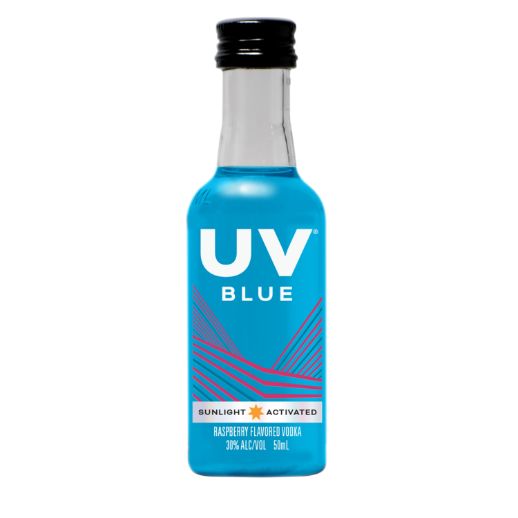 Uv Blue Raspberry Flavored Vodka 60 - 50ML - Back