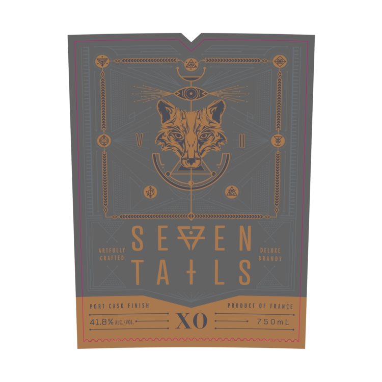 Seven Tails Brandy Xo Port Cask Finish 84 - 50ML - Front Label