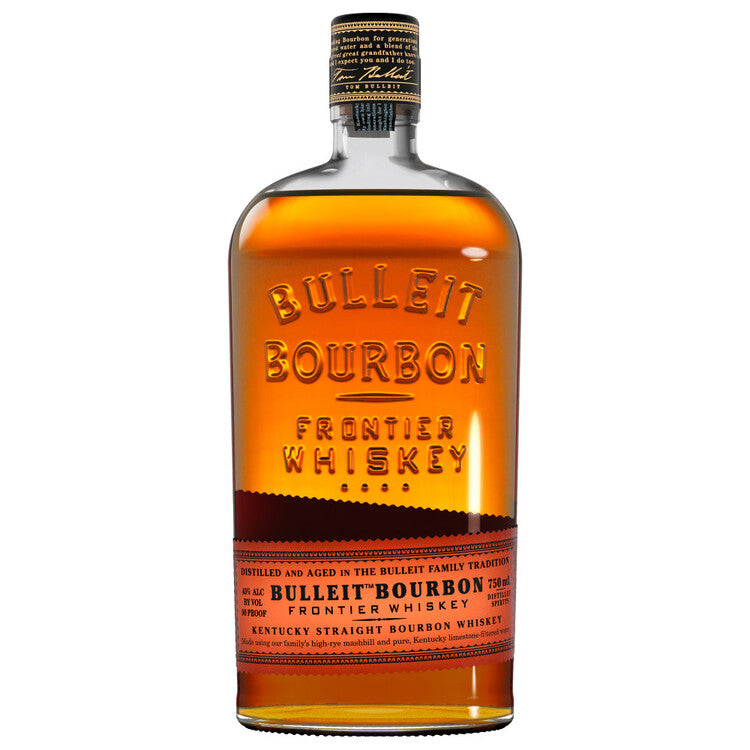 Bulleit Straight Bourbon Frontier Whiskey 6 Yr 90 - 750ML - Front
