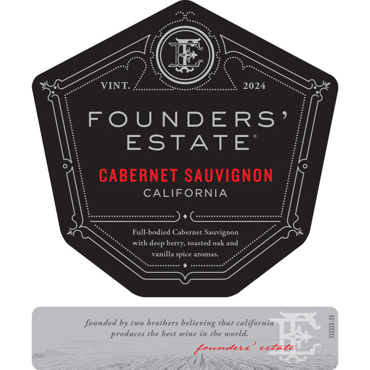 Beringer Founders' Estate Cabernet Sauvignon California - 750ML - Front Label