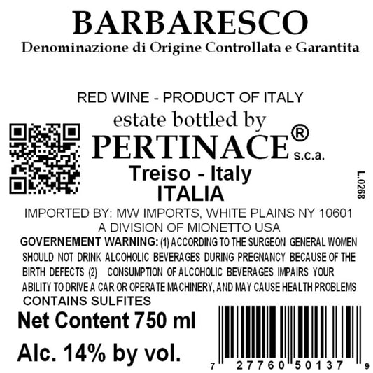 Pertinace Barbaresco 2020 - 750ML