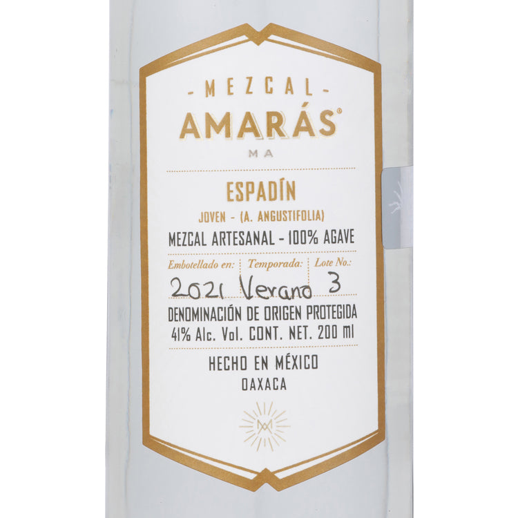 Amaras Mezcal Joven Espadin 82 - 200ML