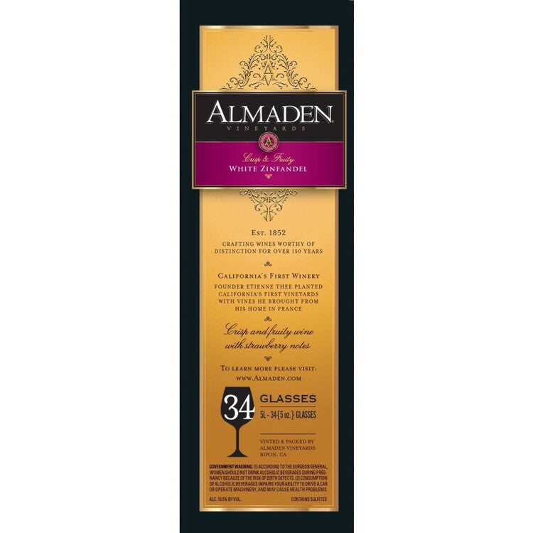 Almaden Mountain White Zinfandel California - 5.0L