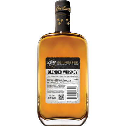 Ole Smoky Blended Whiskey Mountain Made 80 - 750ML - Back