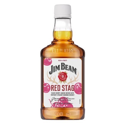 Jim Beam Red Stag Black Cherry Infused Straight Bourbon 65 - 200ML - Front