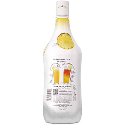 Malibu Pineapple Flavored Rum 42 - 1.75L - Back