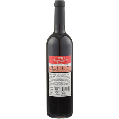 Carmel Winery Red Wine Mediterranean Blend Selected Shomron - 750ML - Back
