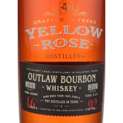 Yellow Rose Distilling Bourbon Outlaw 92 - 750ML - Front Label