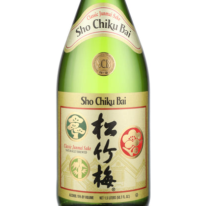 Sho Chiku Bai Junmai Sake - 1.5L - Front Label