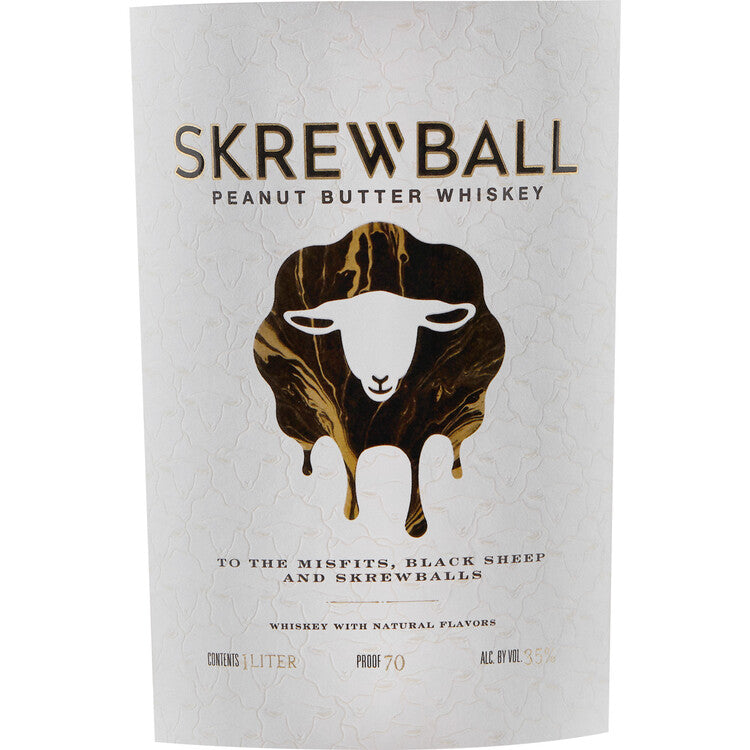 Skrewball Peanut Butter Whiskey 70 - 1.0L - Front Label