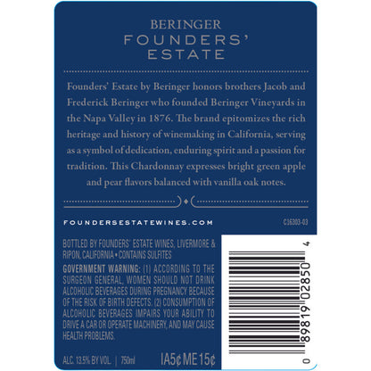 Beringer Founders' Estate Chardonnay California - 750ML