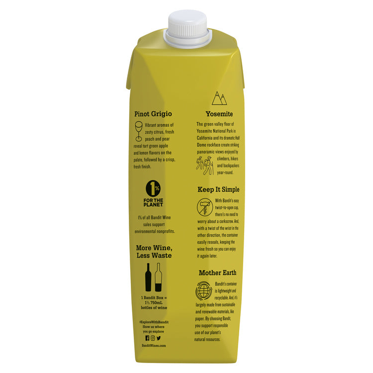 Bandit Pinot Grigio California - 1.0L - Back