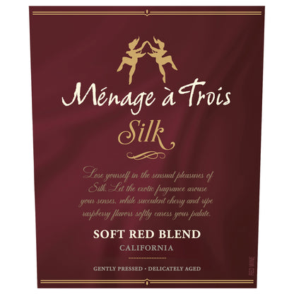 Menage A Trois Soft Red Blend Silk California - 750ML - Front Label