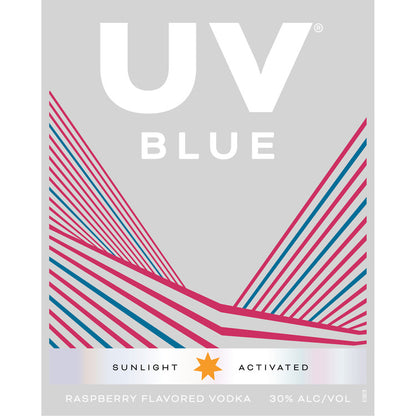 Uv Blue Raspberry Flavored Vodka 60 - 1.75L - Front Label