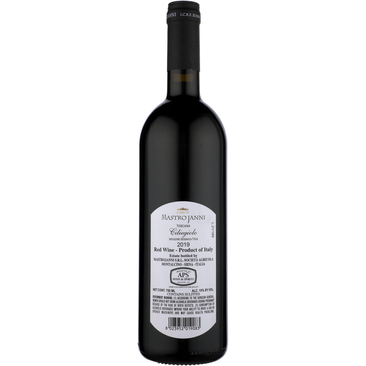 Mastrojanni Ciliegiolo Di Toscana 2019 - 750ML - Back