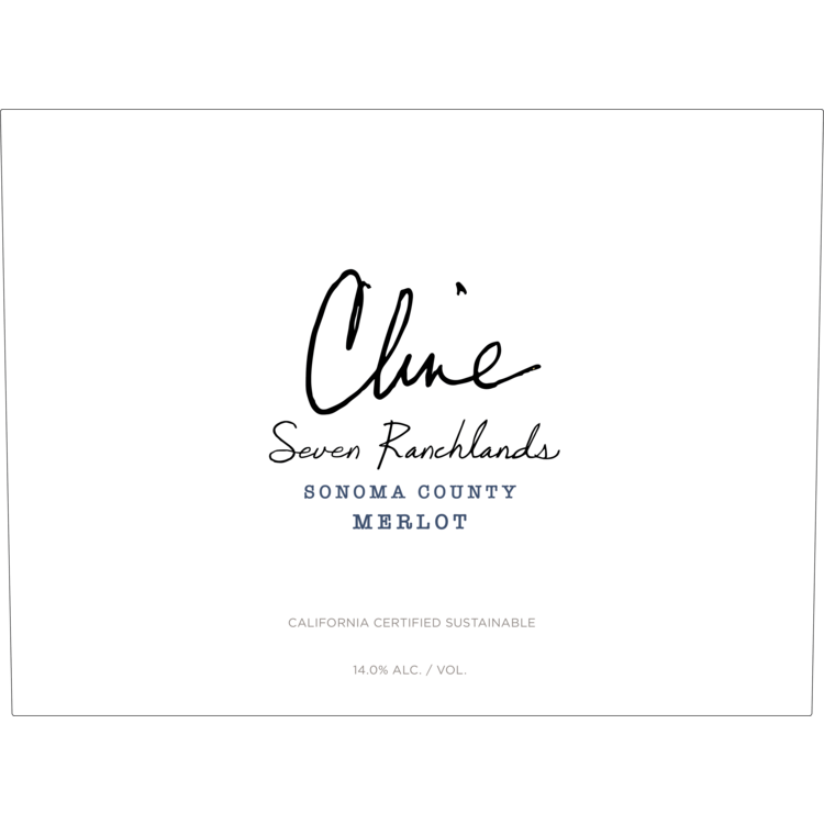 Cline Merlot Seven Ranchlands Sonoma County 2023 - 750ML - Front Label