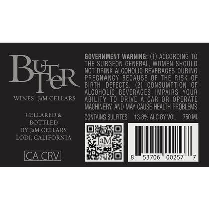 Butter Pinot Noir California - 750ML - Back Label