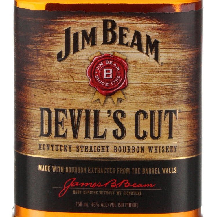 Jim Beam Straight Bourbon Devil's Cut 90 - 750ML - Front Label