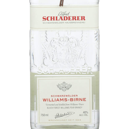 Alfred Schladerer Schwarzwalder Williamsbirne 80 - 750ML - Front Label