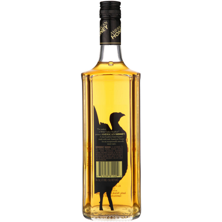 Wild Turkey Honey Whiskey Liqueur American Honey 71 - 1.0L - Back