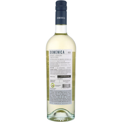 Mezzacorona Pinot Grigio Domenica Trentino - 750ML - Back