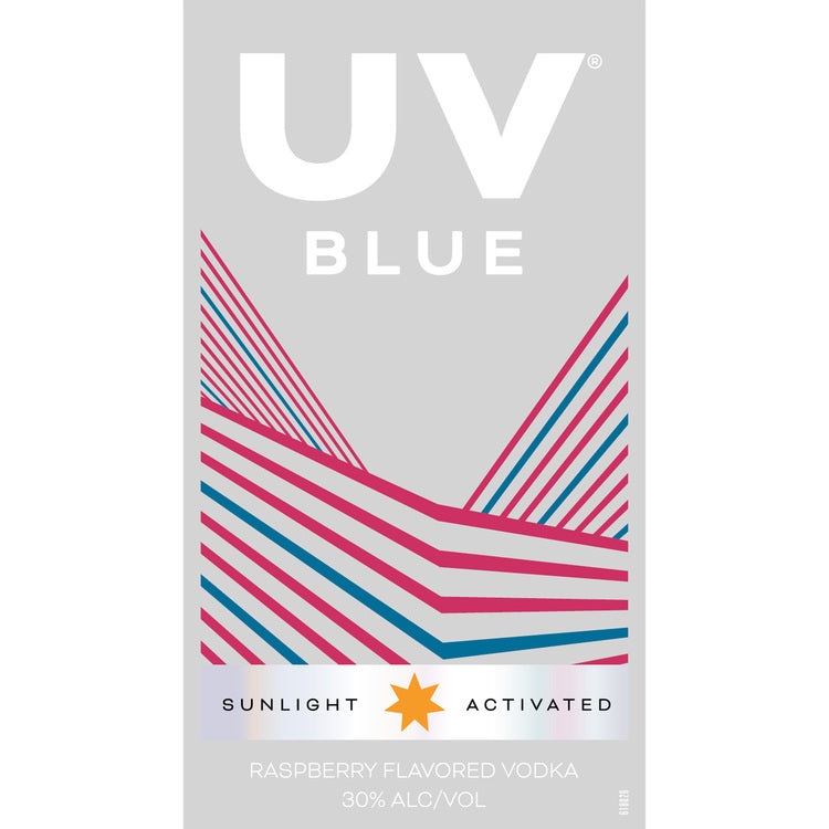 Uv Blue Raspberry Flavored Vodka 60 - 1.0L - Front Label