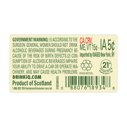 Buchanan's Scotch Whiskey Pineapple 70 - 375ML - Back Label