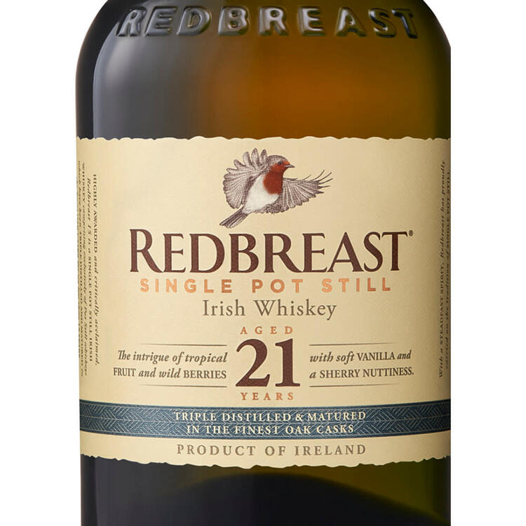 Redbreast Single Pot Still Irish Whiskey 21 Yr 92 - 750ML - Front Label