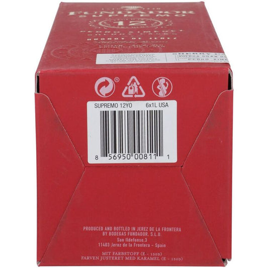 Fundador Brandy De Jerez Supremo Pedro Ximenez Sherry Casks Solera Gra - 1.0L - Back
