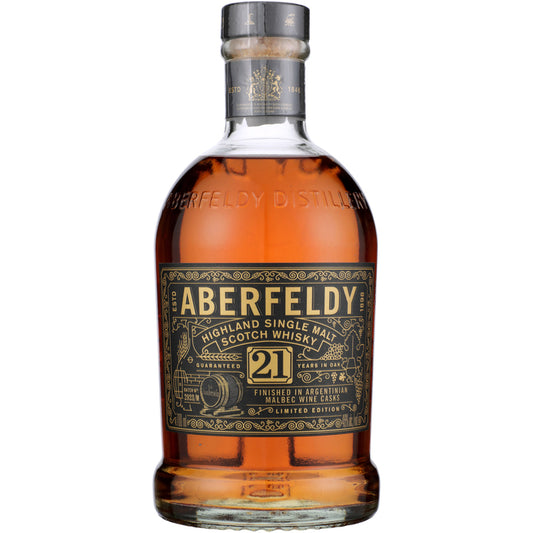 Aberfeldy Single Malt Scotch Finished In Argentinian Malbec Wine Cask - 700ML