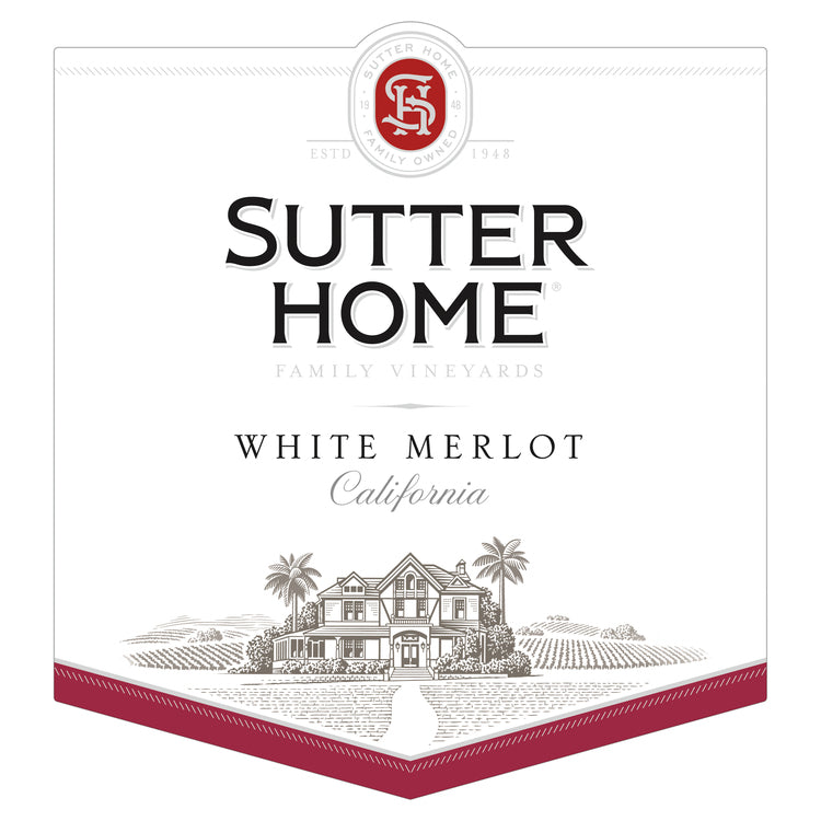 Sutter Home White Merlot California - 1.5L - Front Label