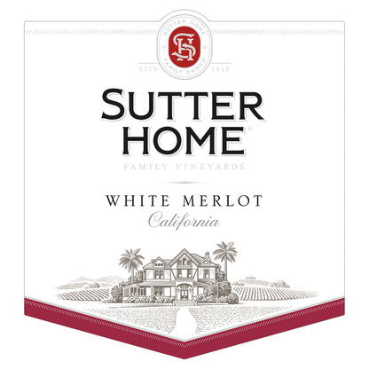 Sutter Home White Merlot California - 1.5L - Front Label
