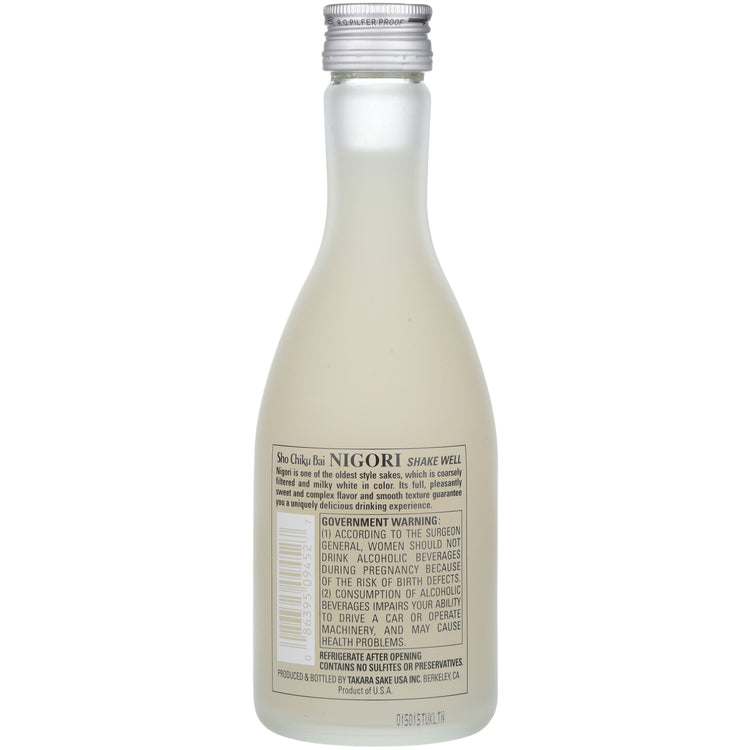 Sho Chiku Bai Daiginjo Nama Nigori Sake Creme De Sake - 300ML - Back