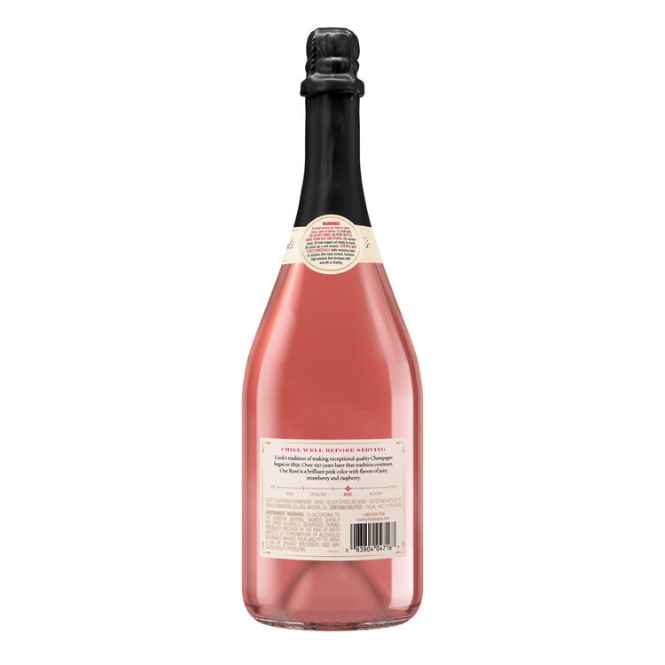 Cook's Blush Champagne Sweet Rose California - 750ML - Back