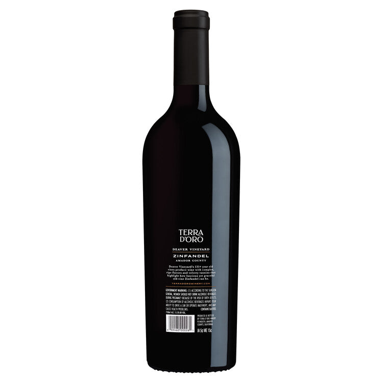 Terra D'Oro Zinfandel 125 Year Old Vines Deaver Vineyard Amador County - 750ML - Back
