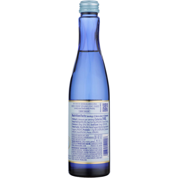Sho Chiku Bai Shirakabegura Mio Crisp Sparkling Sake - 300ML - Back