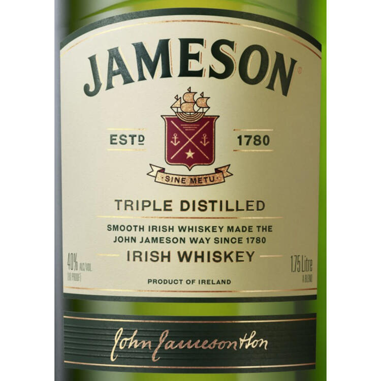 Jameson Blended Irish Whiskey 80 - 1.75L - Front Label