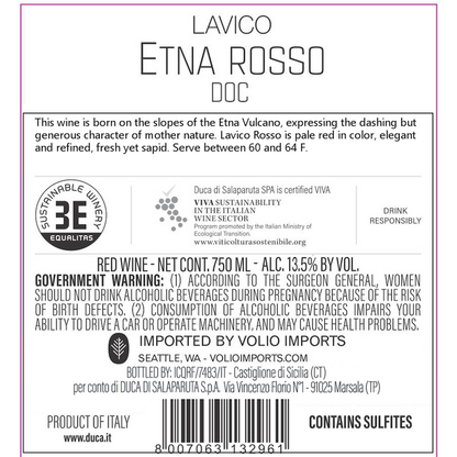 Duca Di Salaparuta Nerello Mascalese Lavico Terre Siciliane 2021 - 750ML