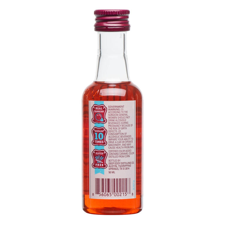 Deep Eddy Cranberry Flavored Vodka 70 - 50ML - Back