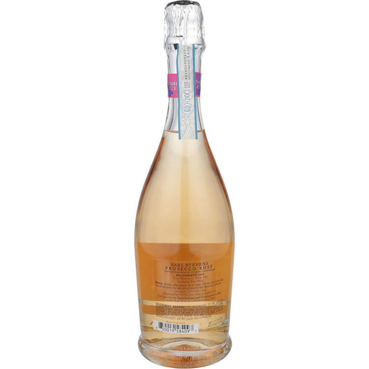 Earl Stevens Prosecco Extra Dry Rose - 750ML - Back