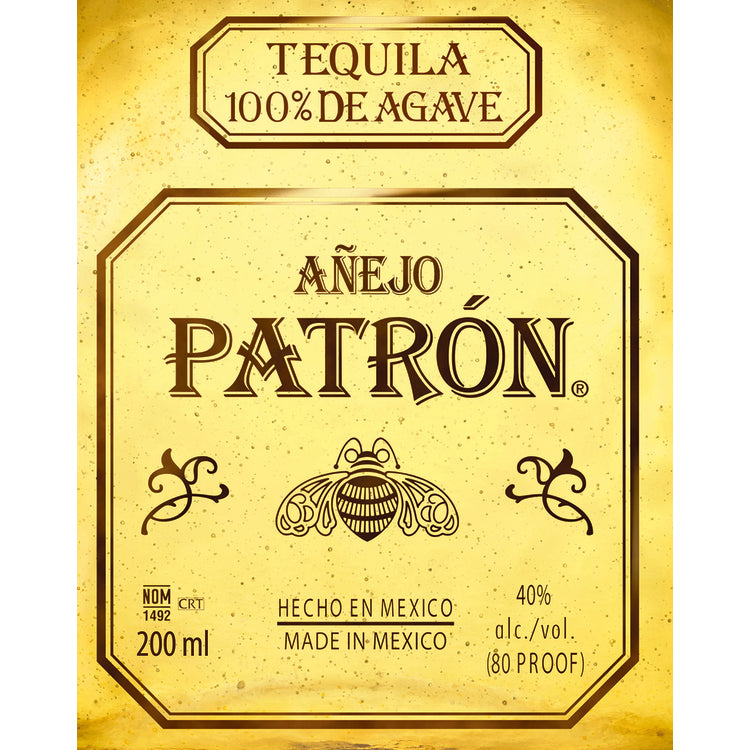 Patron Tequila Anejo 80 - 200ML - Front Label
