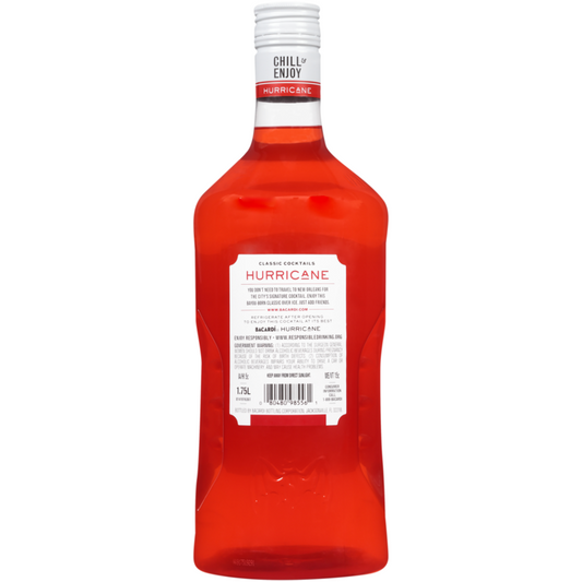 Bacardi Hurricane Classic Cocktails 25 - 1.75L - Back