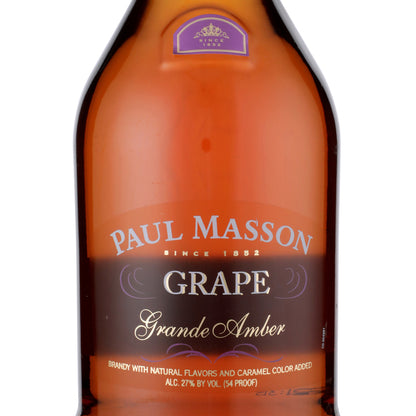 Paul Masson Grape Flavored Brandy Grande Amber 54 - 1.75L - Front Label
