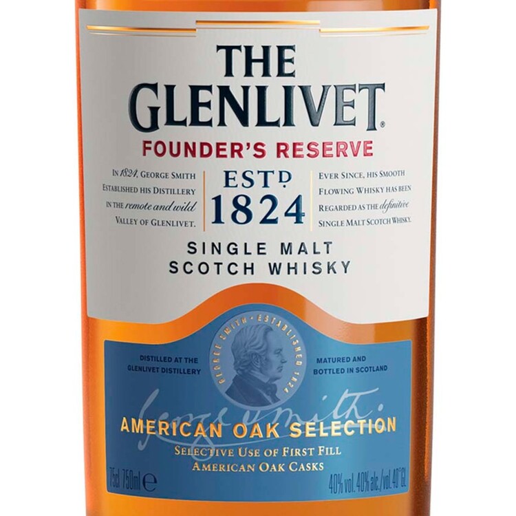The Glenlivet Single Malt Scotch Founder's Reserve 80 With Carton - 750ML - Front Label