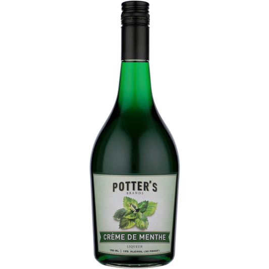 Potter's Creme De Menthe Green 30 - 750ML - Front