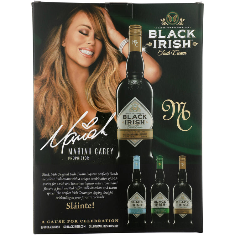 Black Irish Cream Liqueur Irish Cream 34 W/ Black Irish Mug & 50 Ml Sa - 750ML - Back